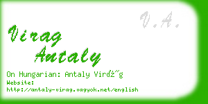 virag antaly business card